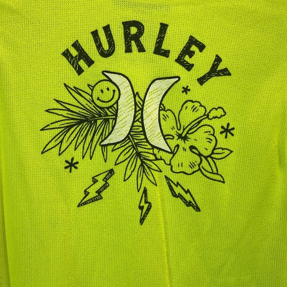 Hurley Neon Yellow and‎ Black Kids Pajama Set